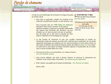 Tablet Screenshot of chansons.lespassions.fr